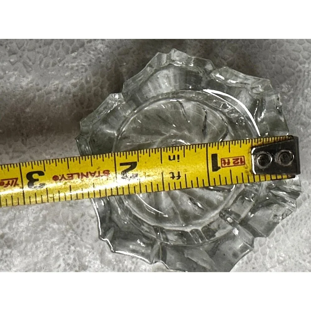 Salt Cellars /Tealight Holders Set of 4 Thick Clear Glass Wedding Shower Display